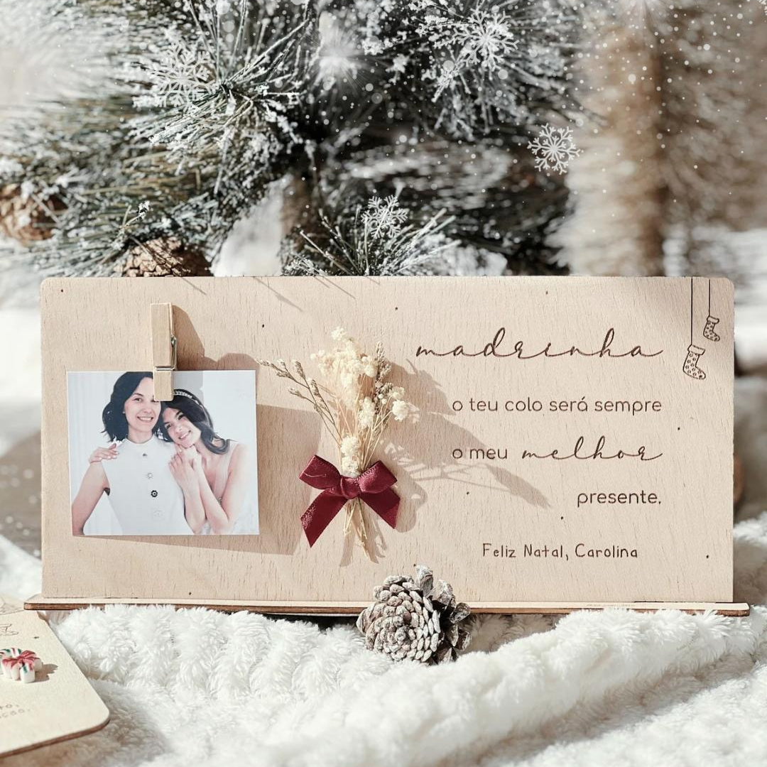 Moldura Retangular com Flores Secas