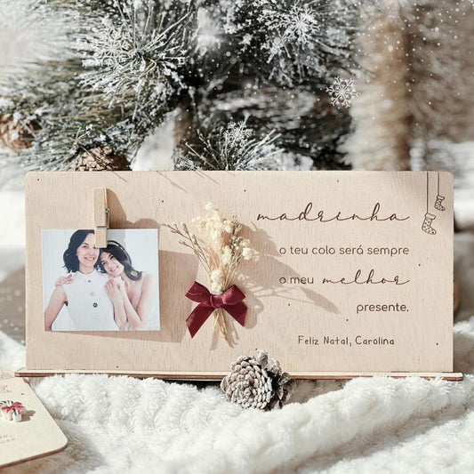 Moldura Retangular com Flores Secas