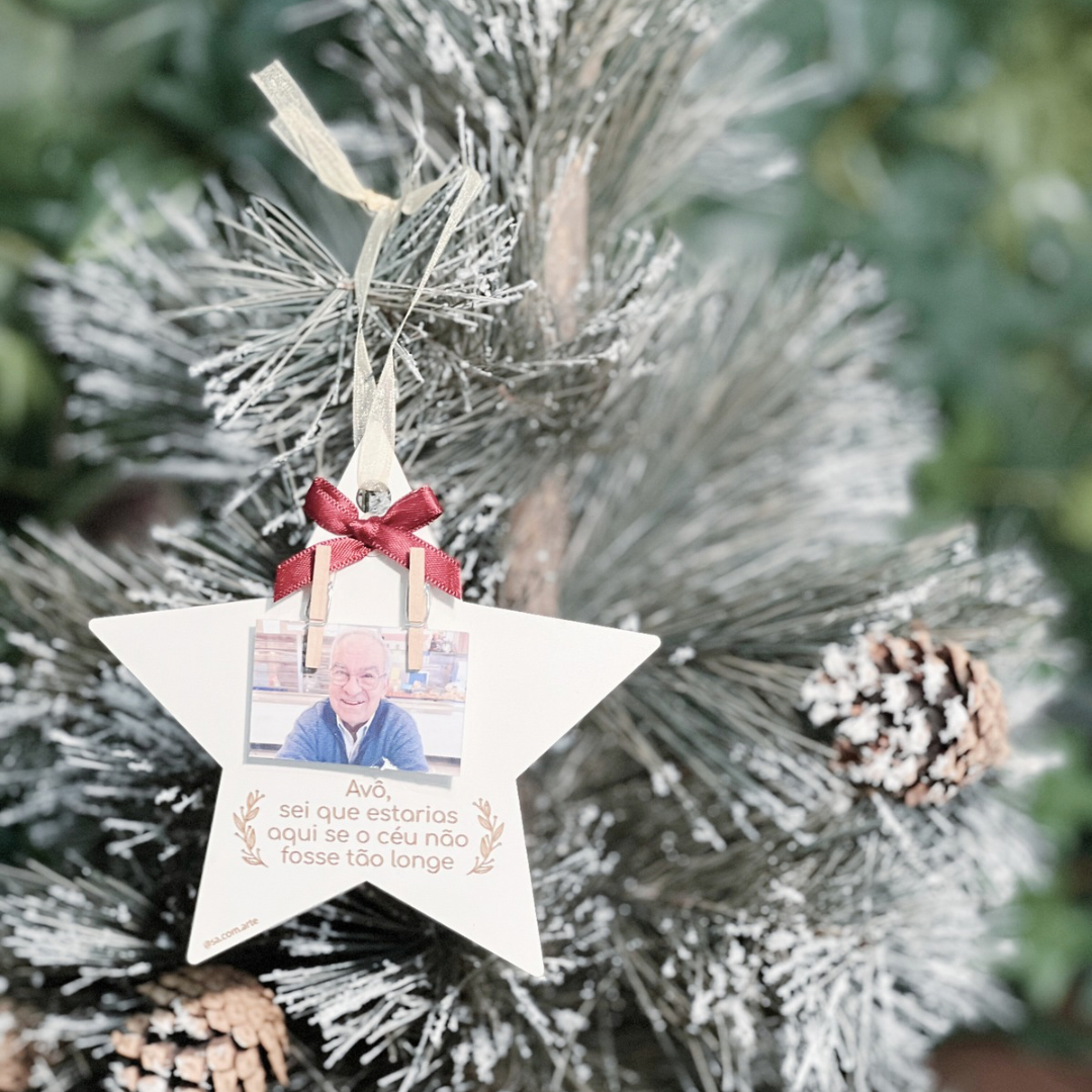 Ornamento Estrela com Foto