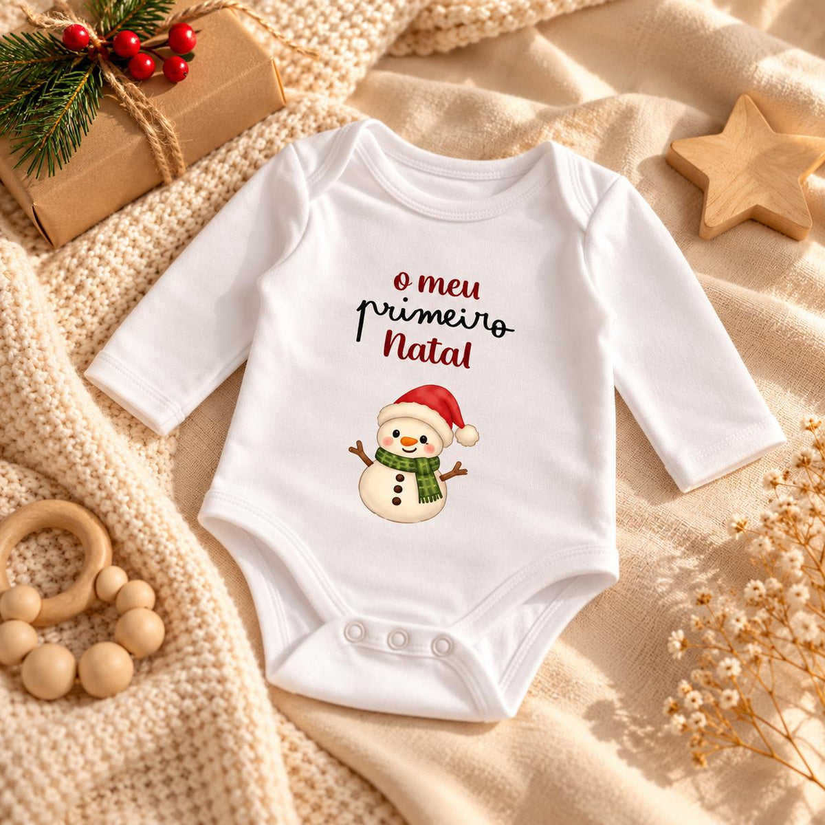 Body Primeiro Natal Boneco Neve