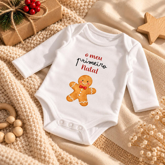 Body Primeiro Natal Bolacha
