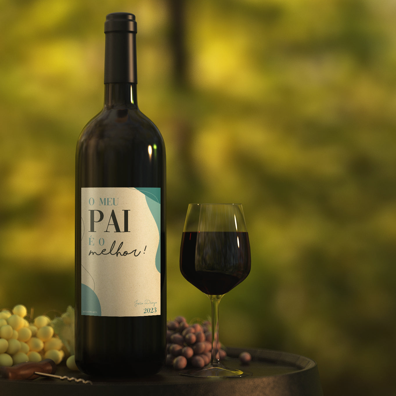 Garrafa de Vinho com Rótulo Personalizado