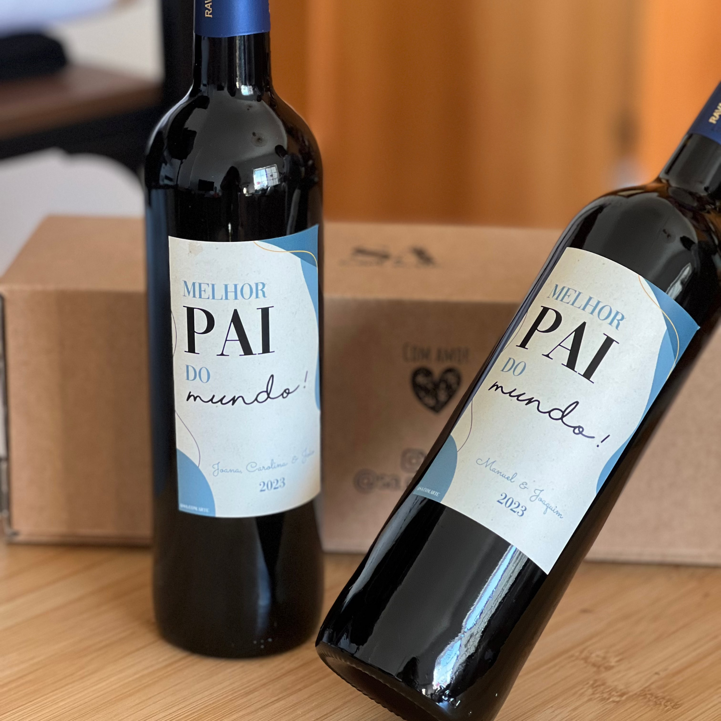 Garrafa de Vinho com Rótulo Personalizado